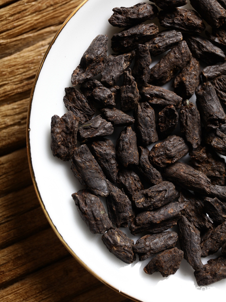 普洱石化茶碎银子茶化石普洱茶熟茶化石散装 云南普洱茶 茶石化