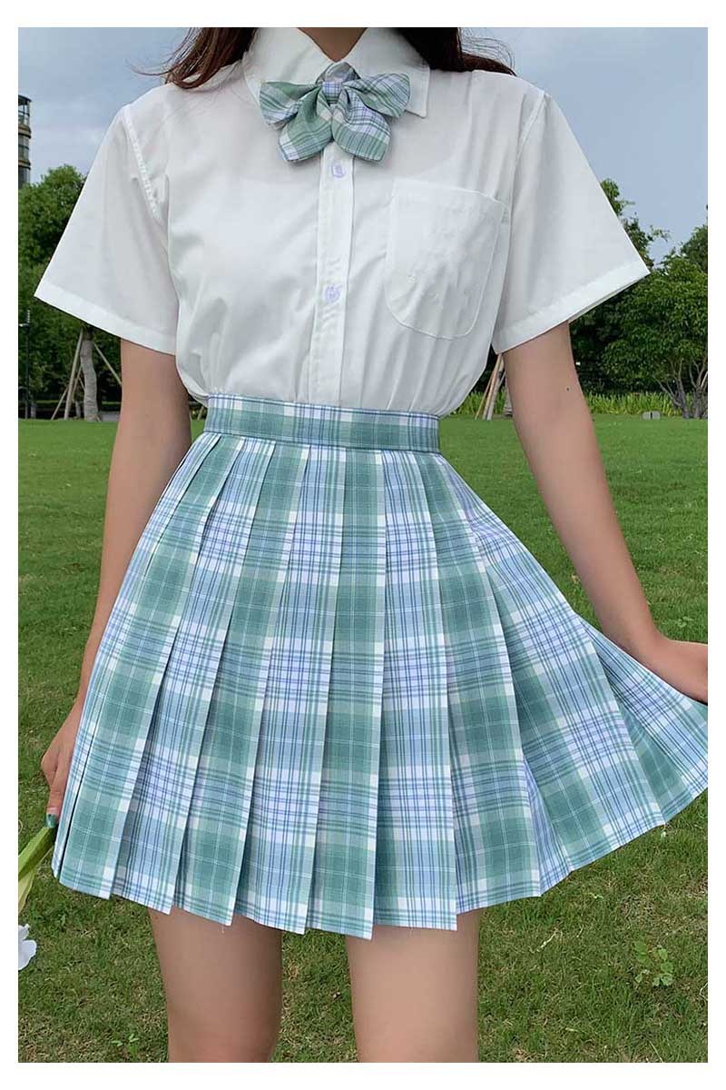 雪松兔姬舍温柔一刀日系jk制服百褶格裙正版学院风学生半身裙女夏