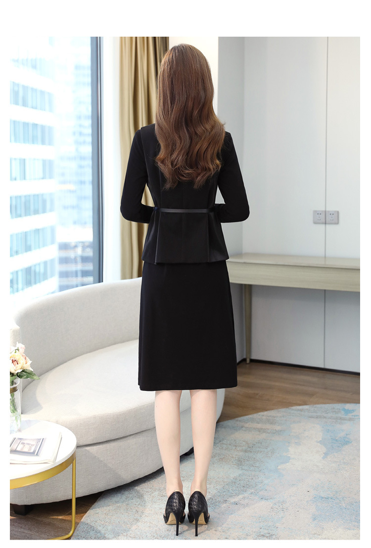 连衣裙女2020秋新款韩版西装马甲两件套长裙套装女