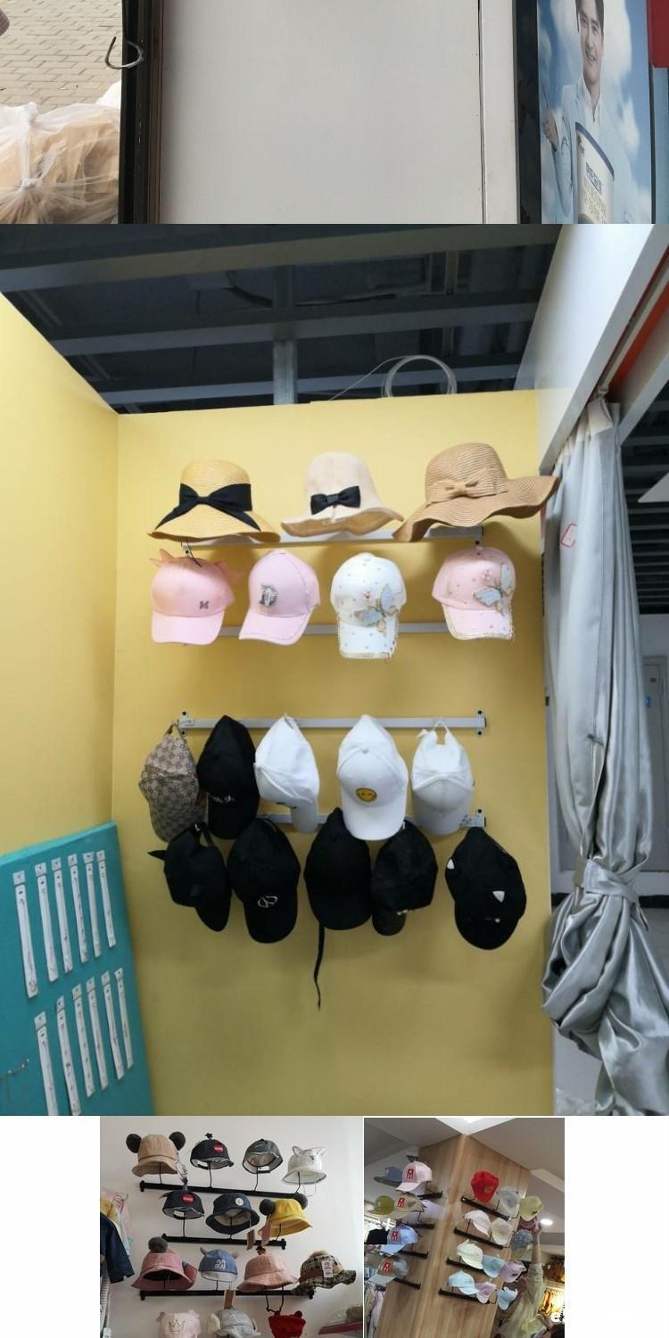 帽子展示架 陈列上墙帽子挂钩墙壁展示架帽子架子 展示架挂墙铁艺