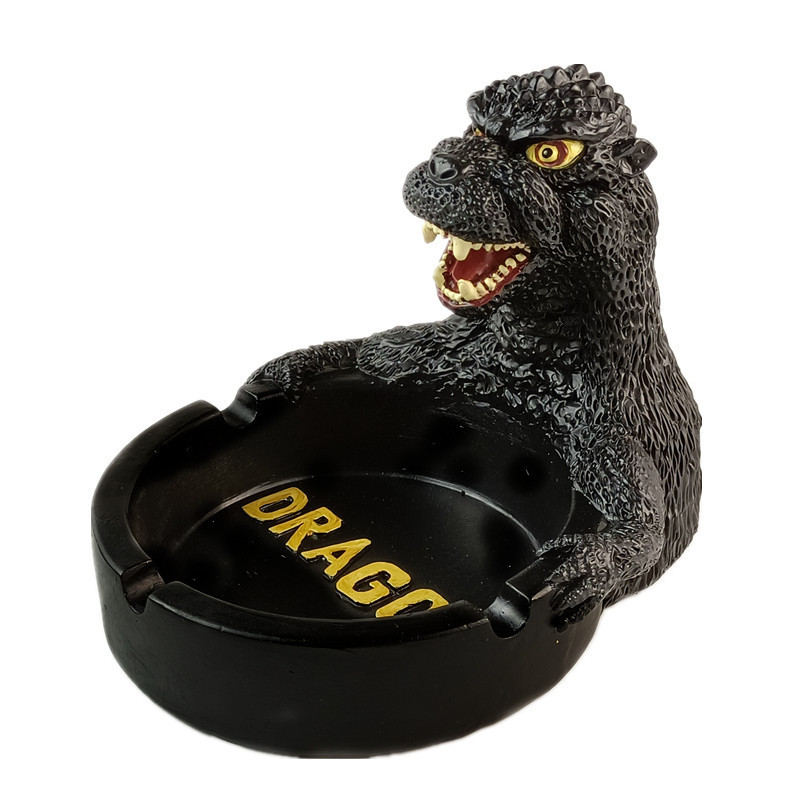 哥斯拉烟灰缸树脂工艺品怪兽之王godzilla烟灰缸创意家用客厅摆件