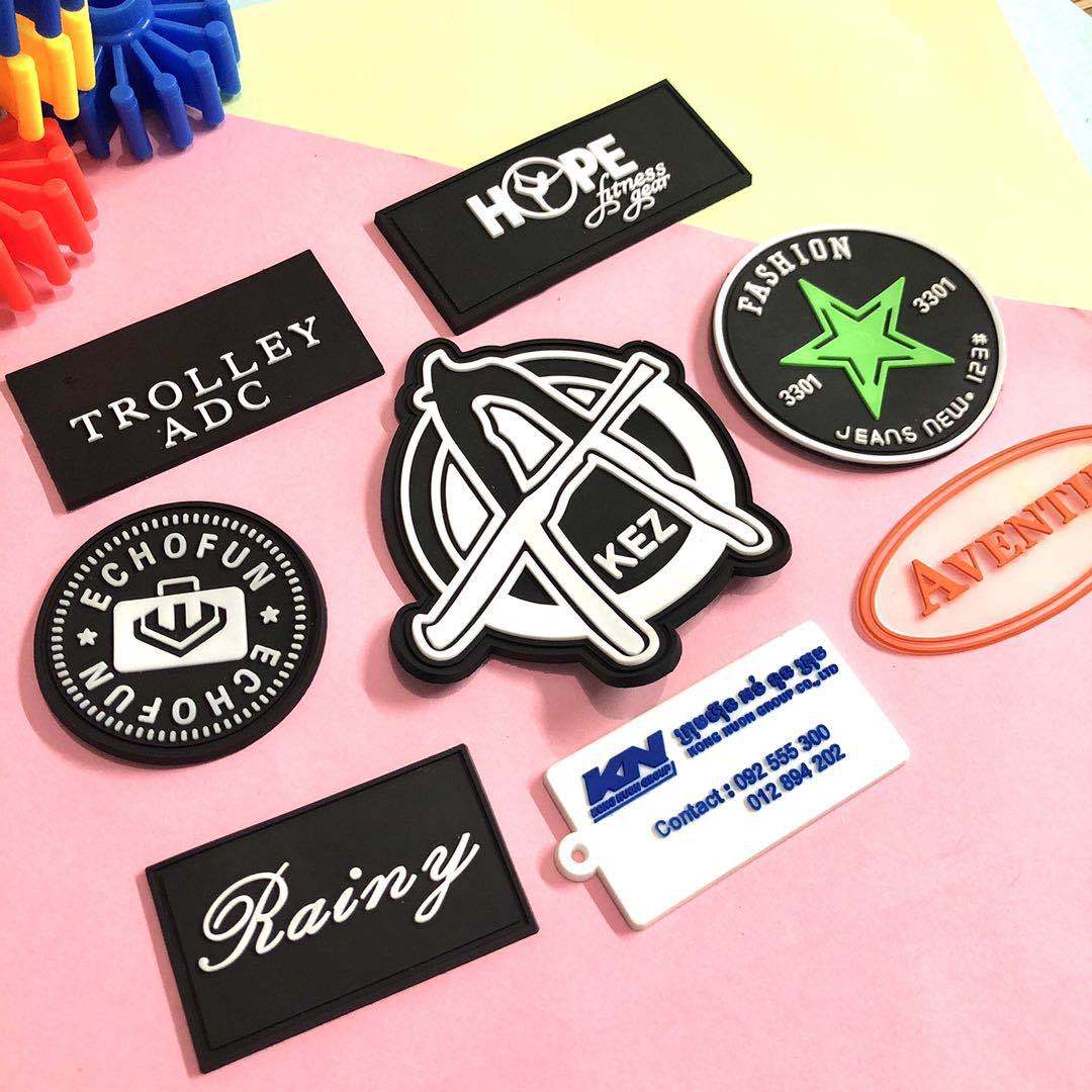 商标logo定制透明pvc软胶商标立体服饰胶章钥匙扣滴塑标厂家直供