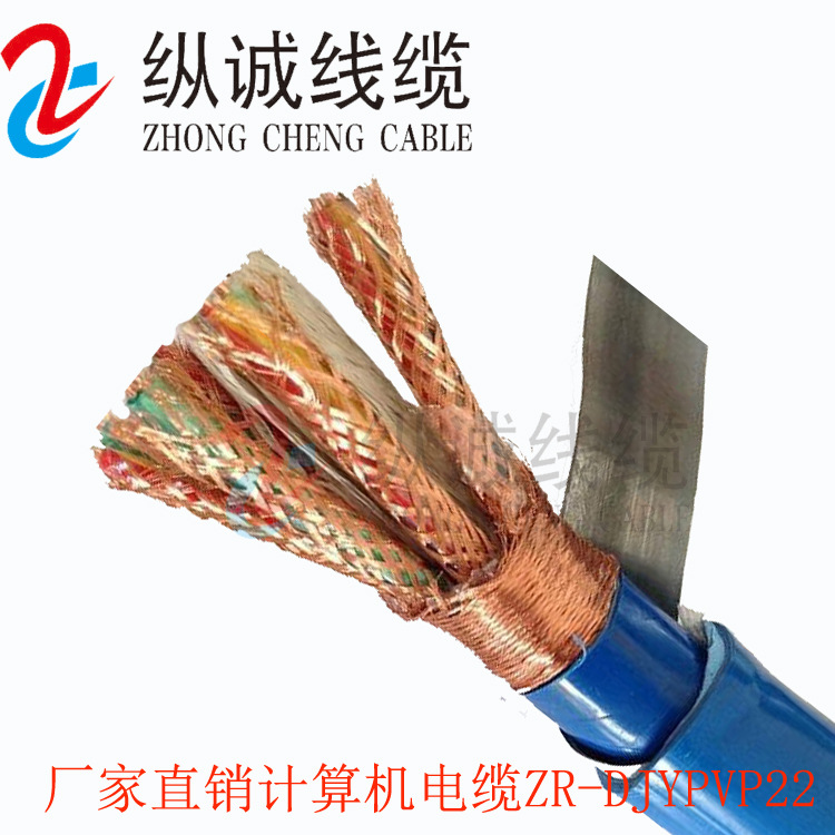 厂家现货国标铠装计算机电缆 ZR-DJYPVP 2*3*1钢网保电阻多层保护