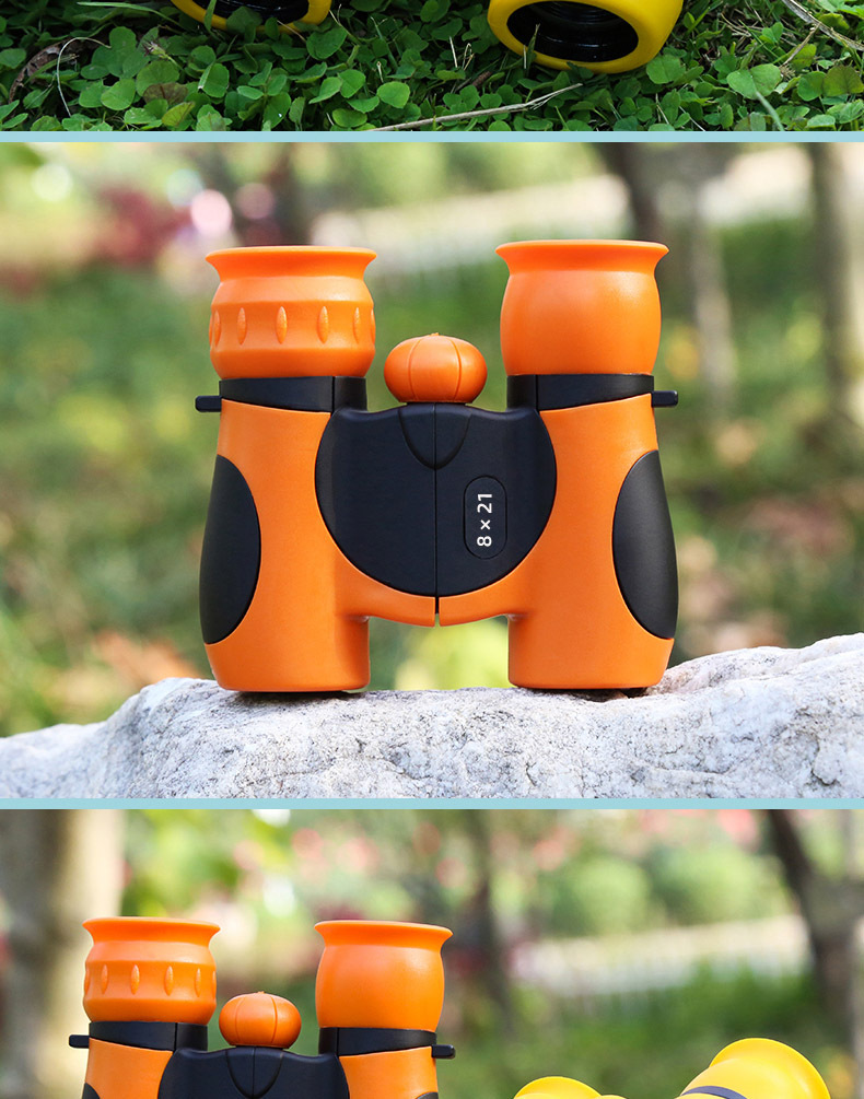 跨境批发8×21双筒望远镜儿童便携彩色望眼镜亚马逊