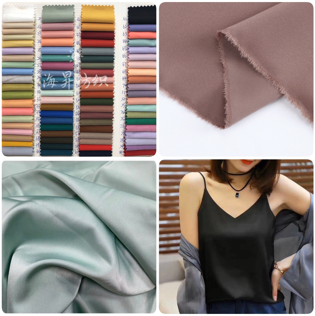 新品弹力醋酸缎面料 华尔缎光滑柔软垂感不透时装料 衬衫裙装汉服