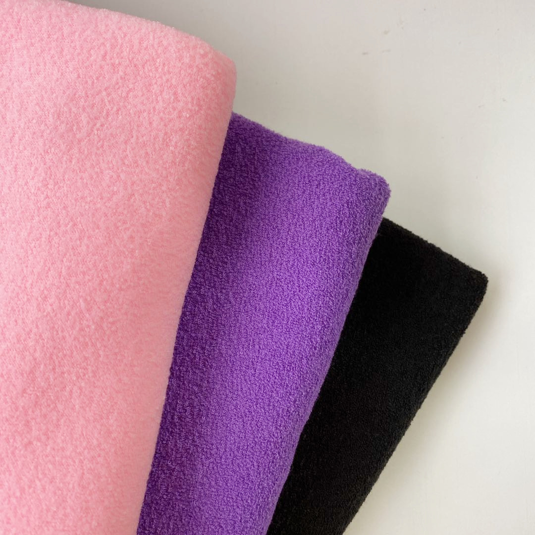 跨境专供 32s全涤纱蚂蚁布 针织面料 蚂蚁绒秋冬保暖靠垫抱枕面料