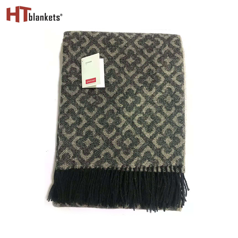 Thickened Woolen Blanket Spot Double-Sided Jacquard Woolen Scarf Tassel Cashmere Shawl Scarf