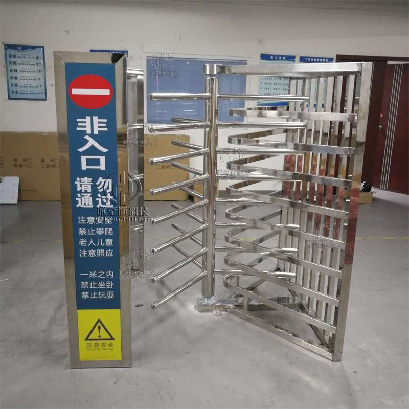 车站单向半高旋转门,景区只出不进十字滚闸门,全高转闸十字转闸