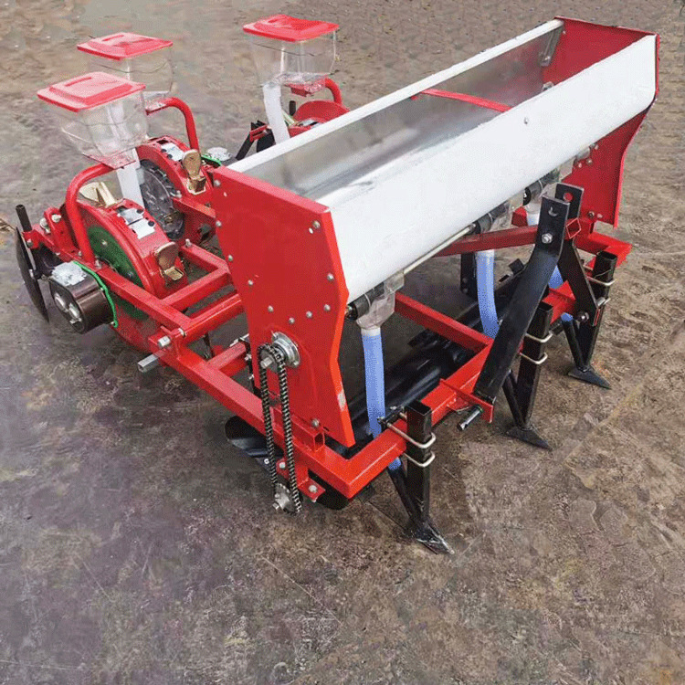 毛豆铺膜播种机黏玉米播种机两垄四行谷子精播机膜上秋葵点播机