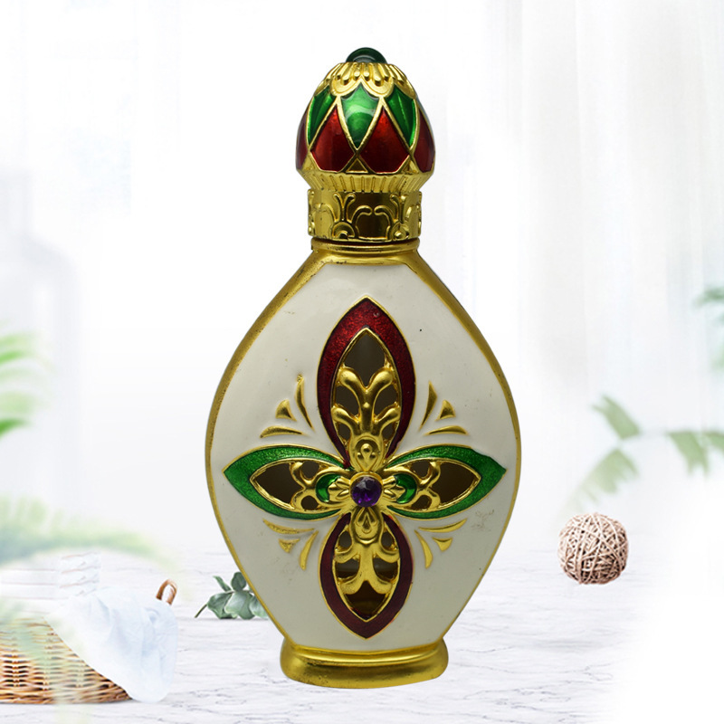 迪拜香水瓶 金属空瓶玻璃瓶香水瓶化妆分装瓶复古金属滴管瓶 定制