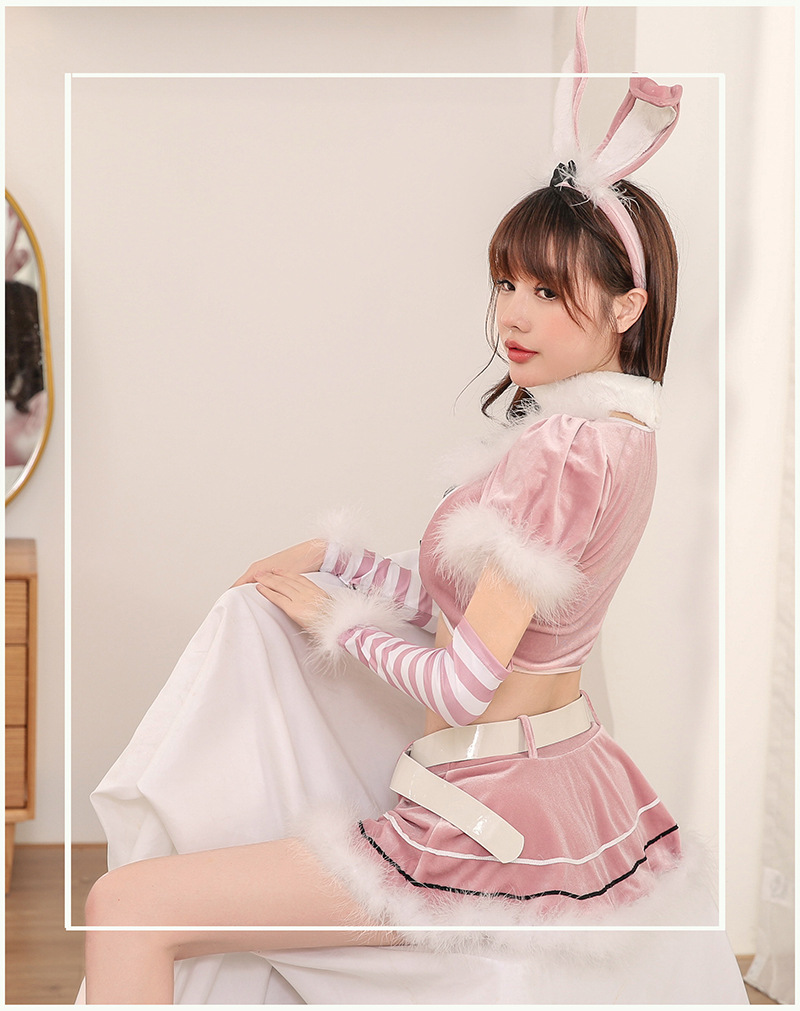圣诞装女性感情趣内衣制服套装激情兔女郎角色扮演日本万圣节制服
