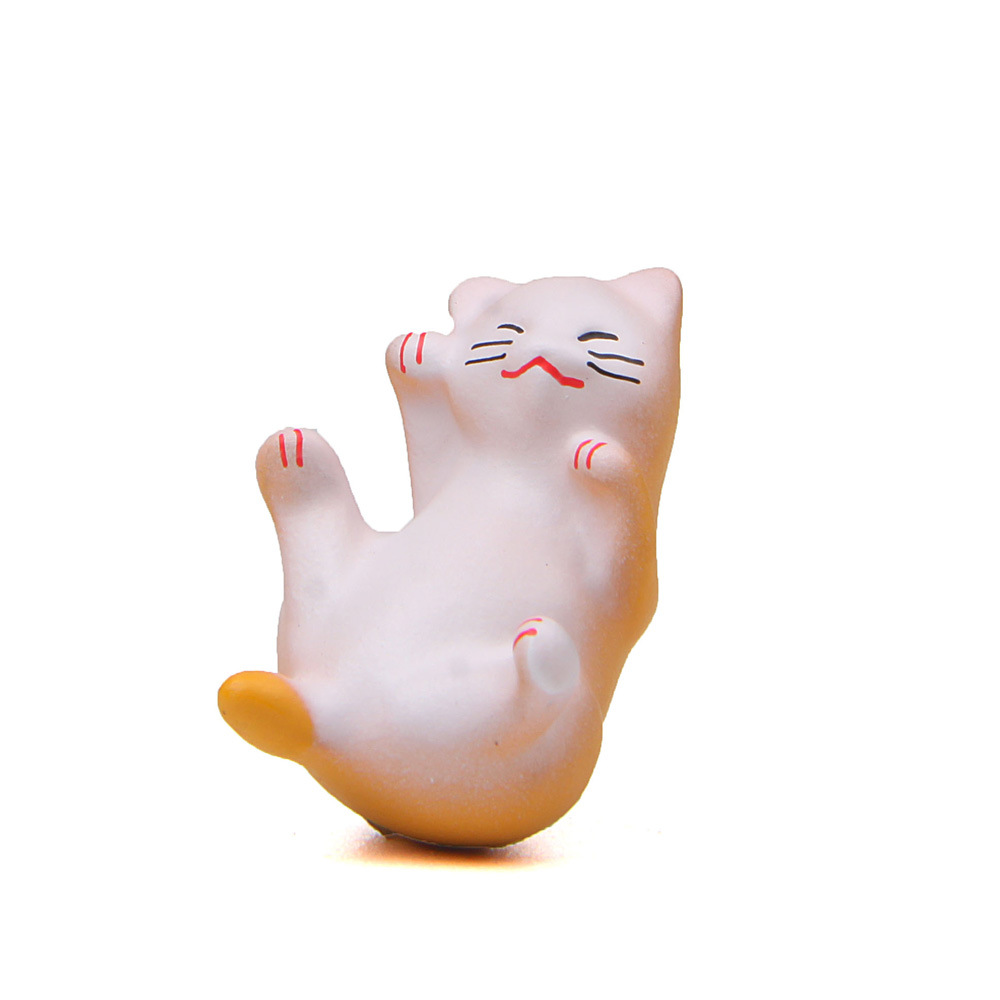 卡通经典2代侧姿萌款肥猫咪卡通立体公仔卡通玩偶扭蛋素材