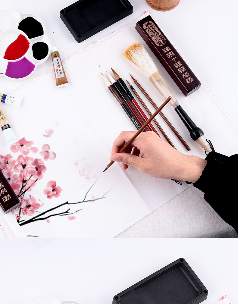 国画毛笔套装水彩毛笔画初学山水画写意绘画白描全套画画工具