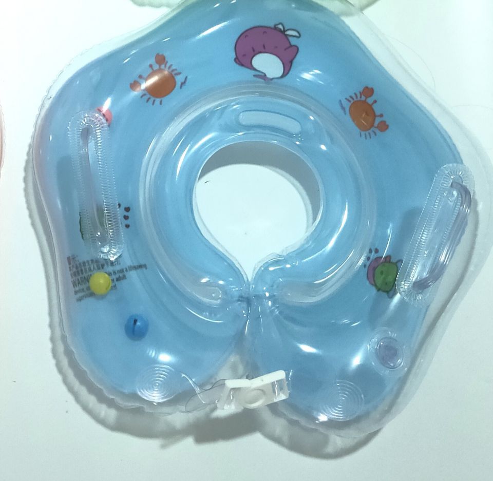 跨境热销 婴幼儿游泳充气脖圈 宝宝学游泳专用装备双气囊游泳圈