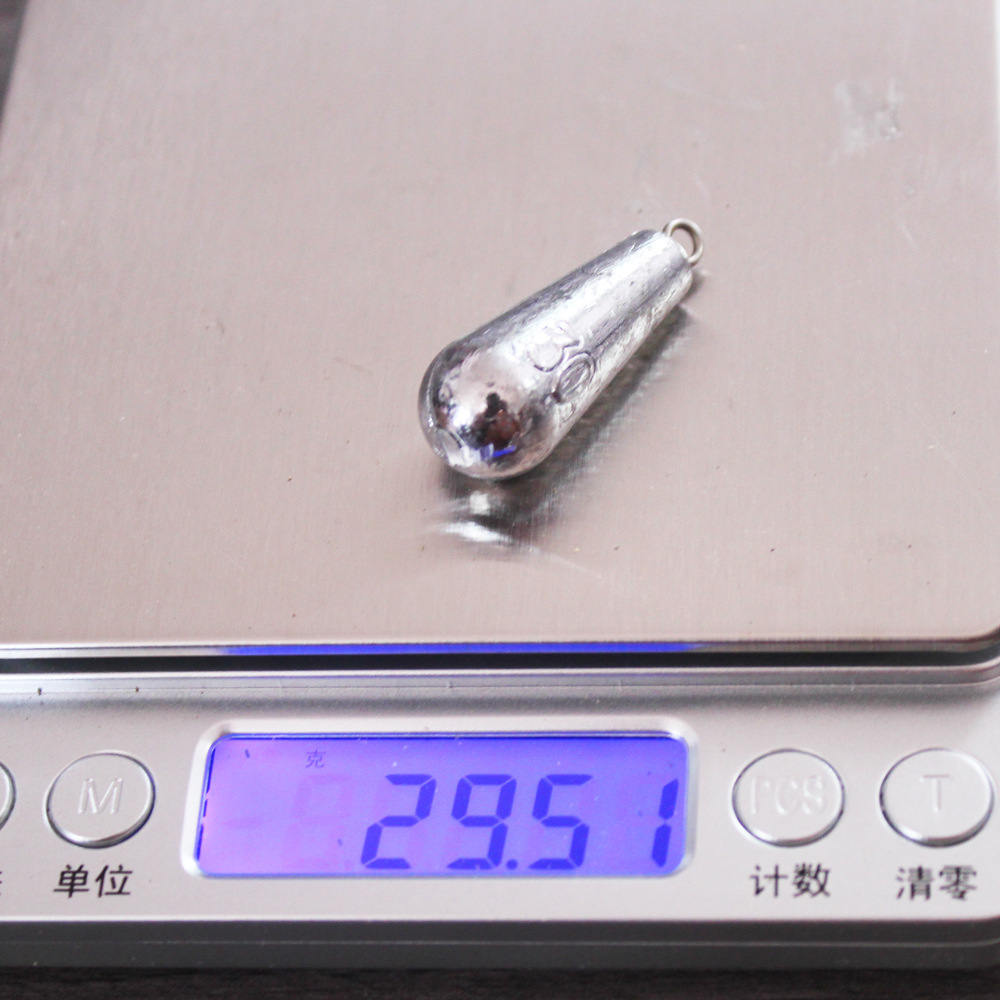 水滴铅坠带环海竿用铅坠柳叶铅厂家直销钓鱼现货铅量大可称斤出售