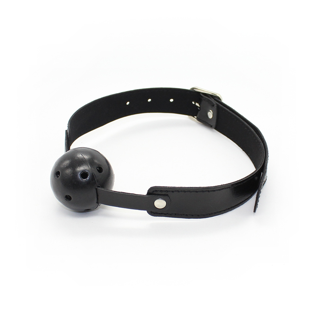厂家批发sm成人另类玩具皮革镂空口塞口球外贸情趣皮革