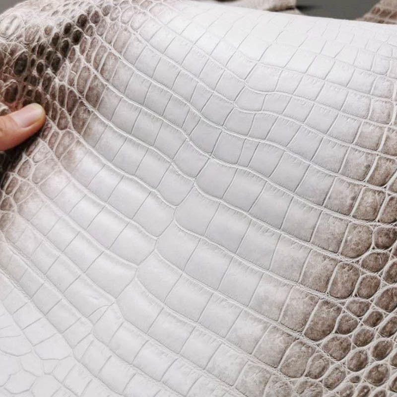 与龙共舞进口尼罗鳄鱼皮真皮面料水染喜马拉雅真鳄鱼皮料整张批发