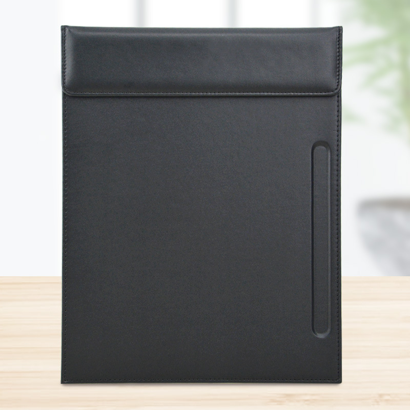 high-end business office pu conference pad a4 leather with pen slot file folder customizable logo factory direct sales