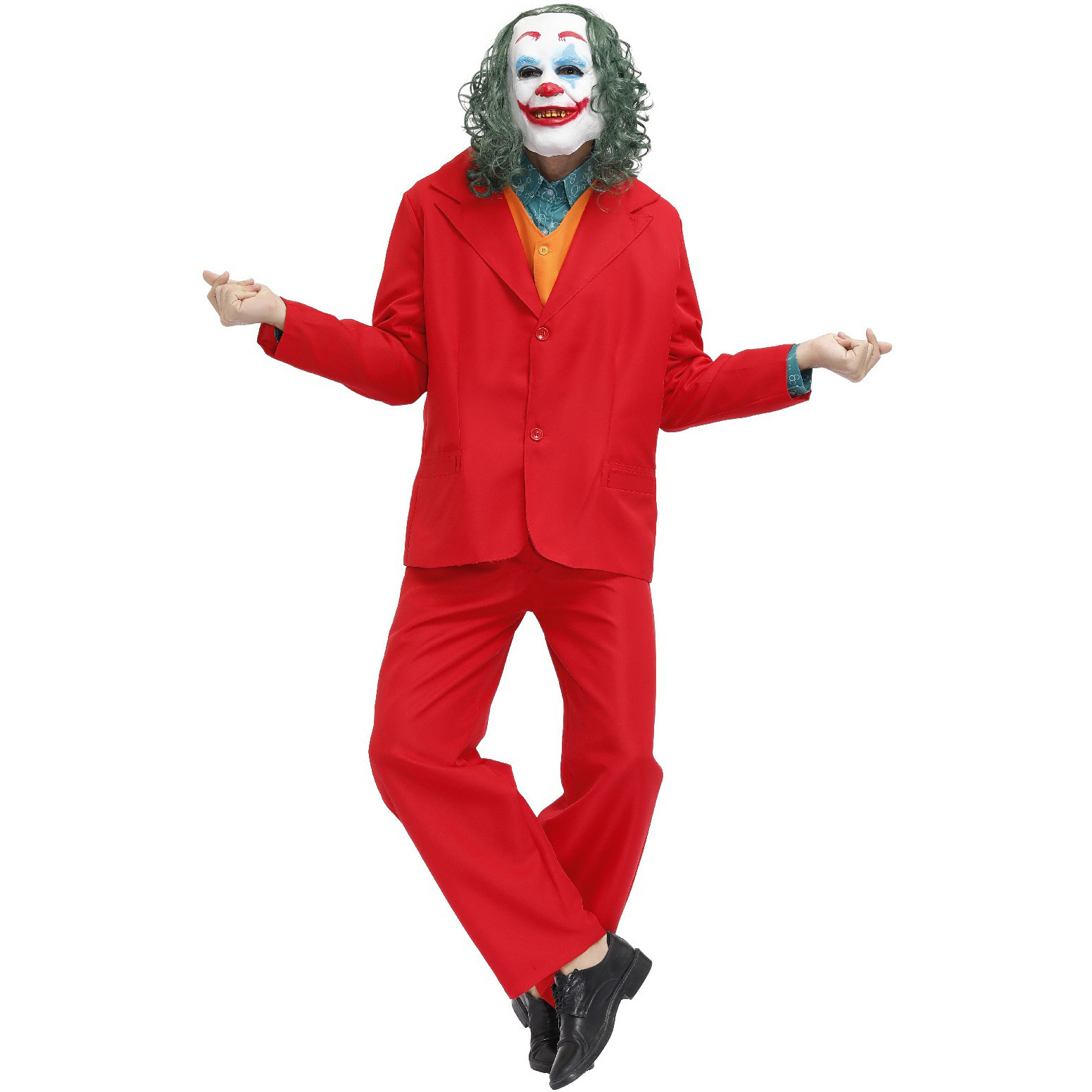 m-xl 男士万圣节joker杰昆菲尼克斯dc电影小丑服cosplay服装 男款