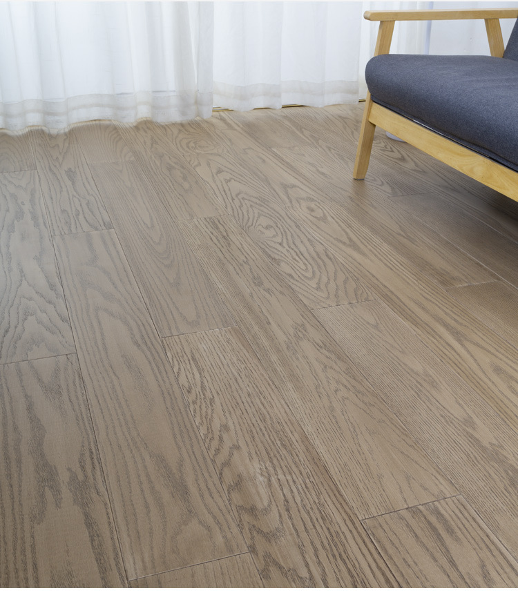 红橡多层实木复合地板15mm地暖家用现代简约浅灰色自然环保木地板