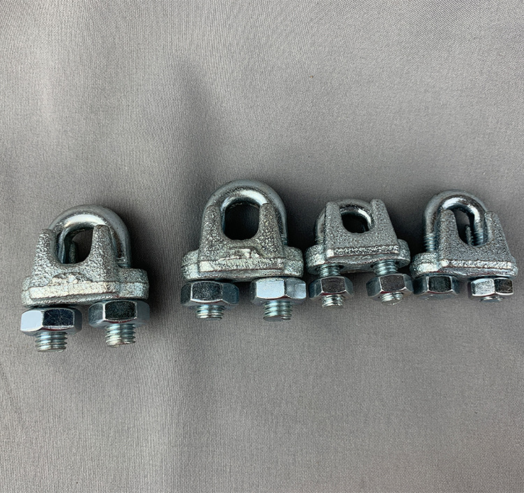 信贤 钢丝绳卡头6厘8厘10厘 玛钢镀锌卡扣 u型夹头卡子架空通讯