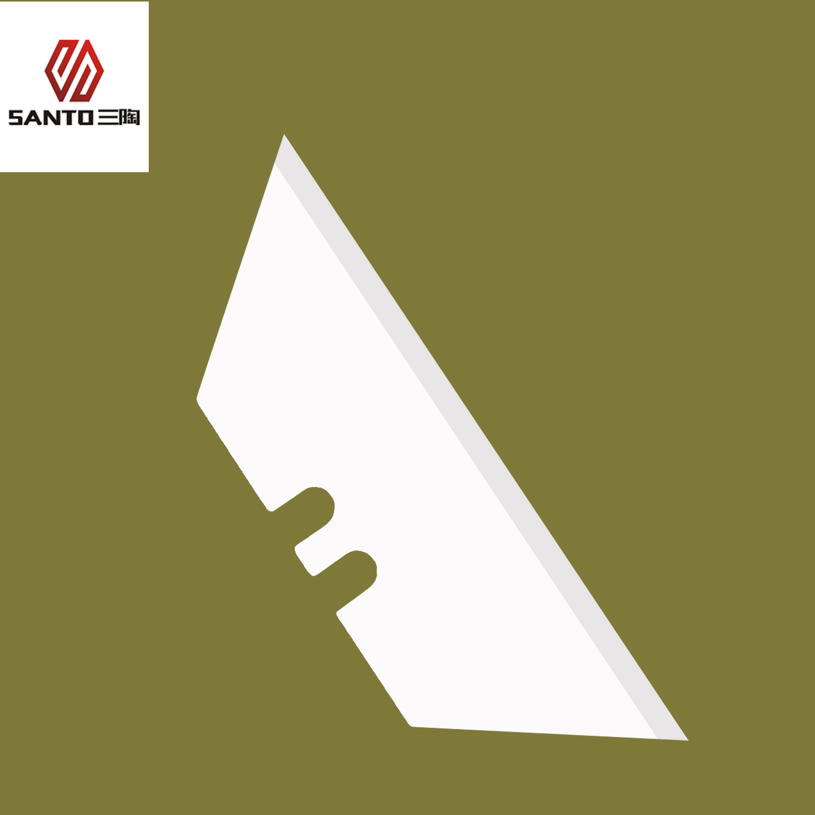 氧化锆陶瓷梯形美工刀片不生锈锋利耐用绝缘光能量小甩陶瓷刀片