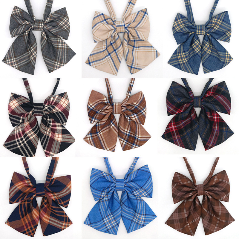 jk领花格子制服棉领花日系领花学生水手服领结学院风女生蝴蝶结