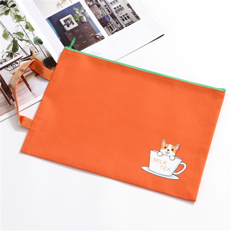 Color Oxford Cloth A4 File Bag Student Tuition Bag Office Portable Sorting Bag Factory Wholesale Supply