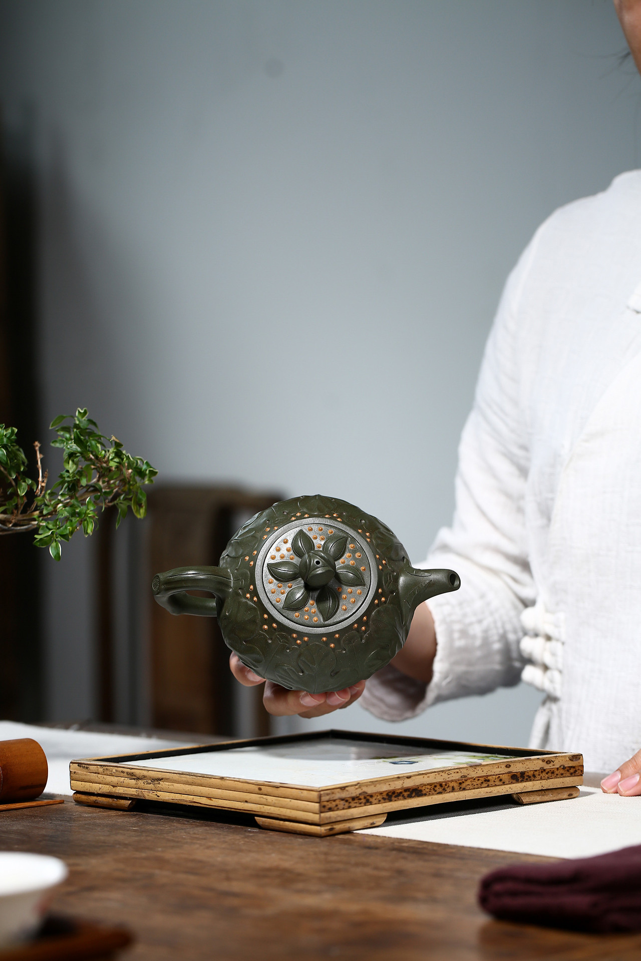 紫砂壶纯手工仿老壶茶壶民国绿泥百财壶功夫茶具茶壶定制批发代理