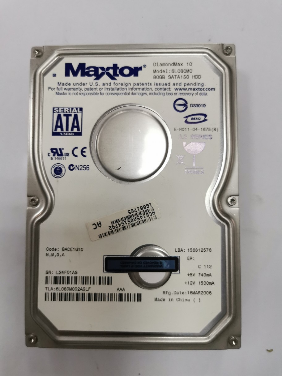 maxtor迈拓80g硬盘sata台式机硬盘串口6v080eo