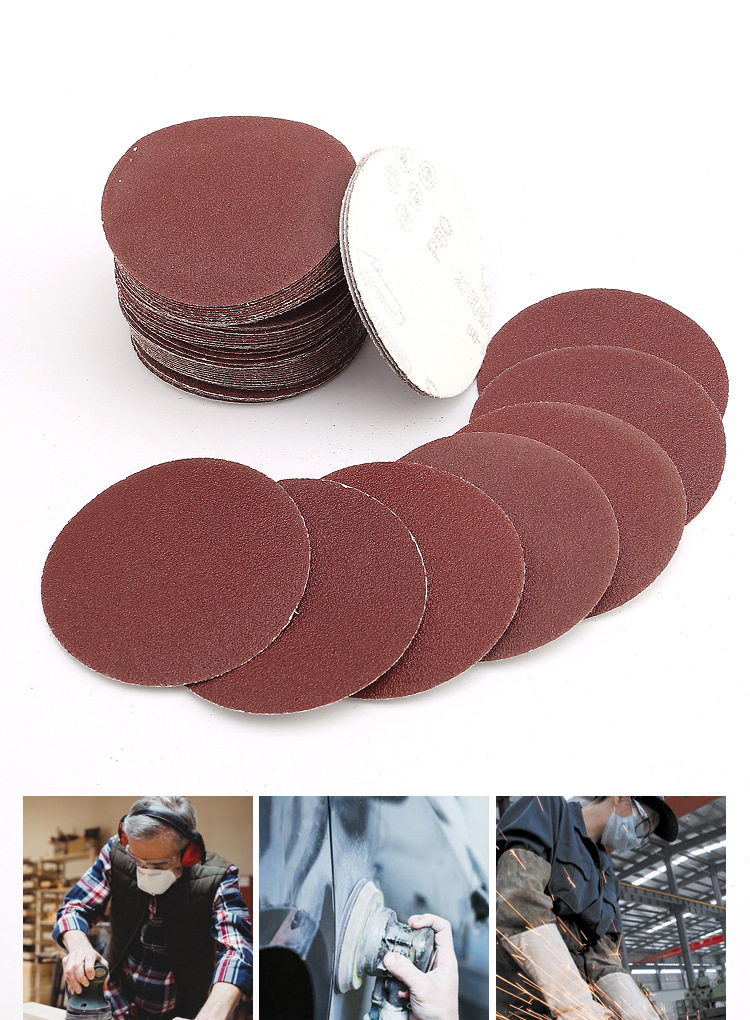 植绒砂纸4寸圆盘砂纸拉绒片9寸自粘盘角磨打磨机气动100型抛光片