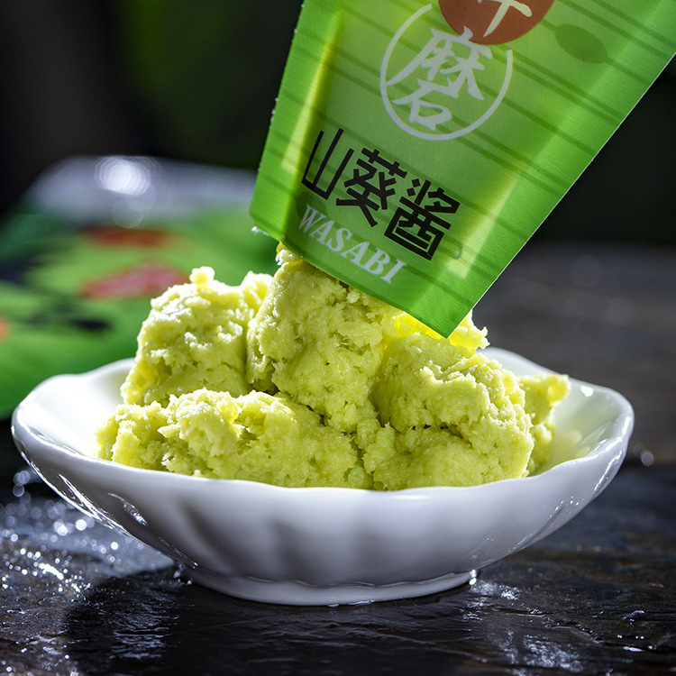 【厂家批发】鲜山葵酱辣根酱芥末酱40g/袋微呛微辣