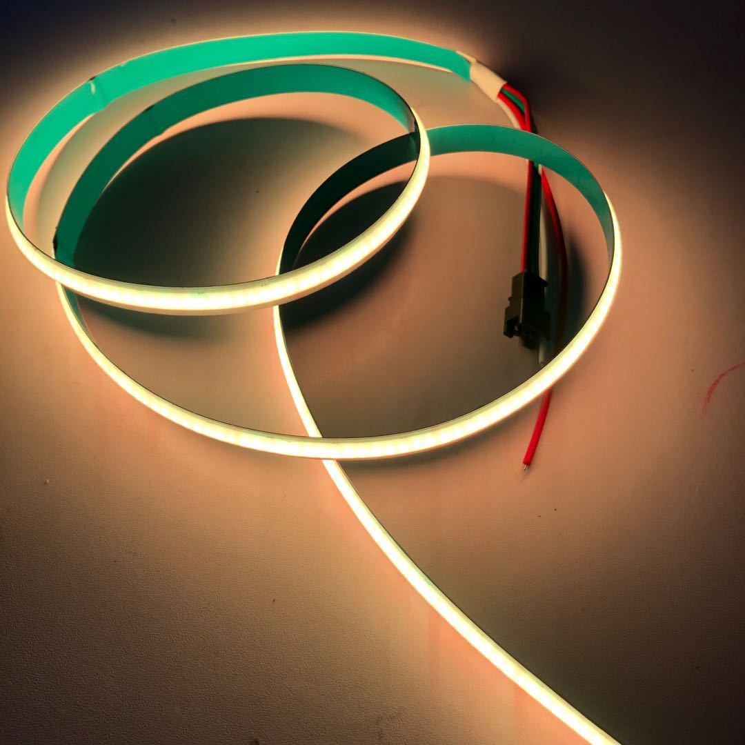 cob双色温灯带灯条5mm窄板cob灯带彩色rgb12v灯带320灯384灯480灯