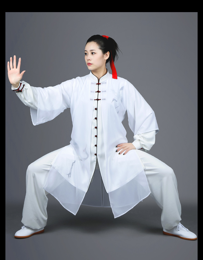 大业亨通太极服男女春夏新款太极服女武术表演服练功演出仙鹤套装