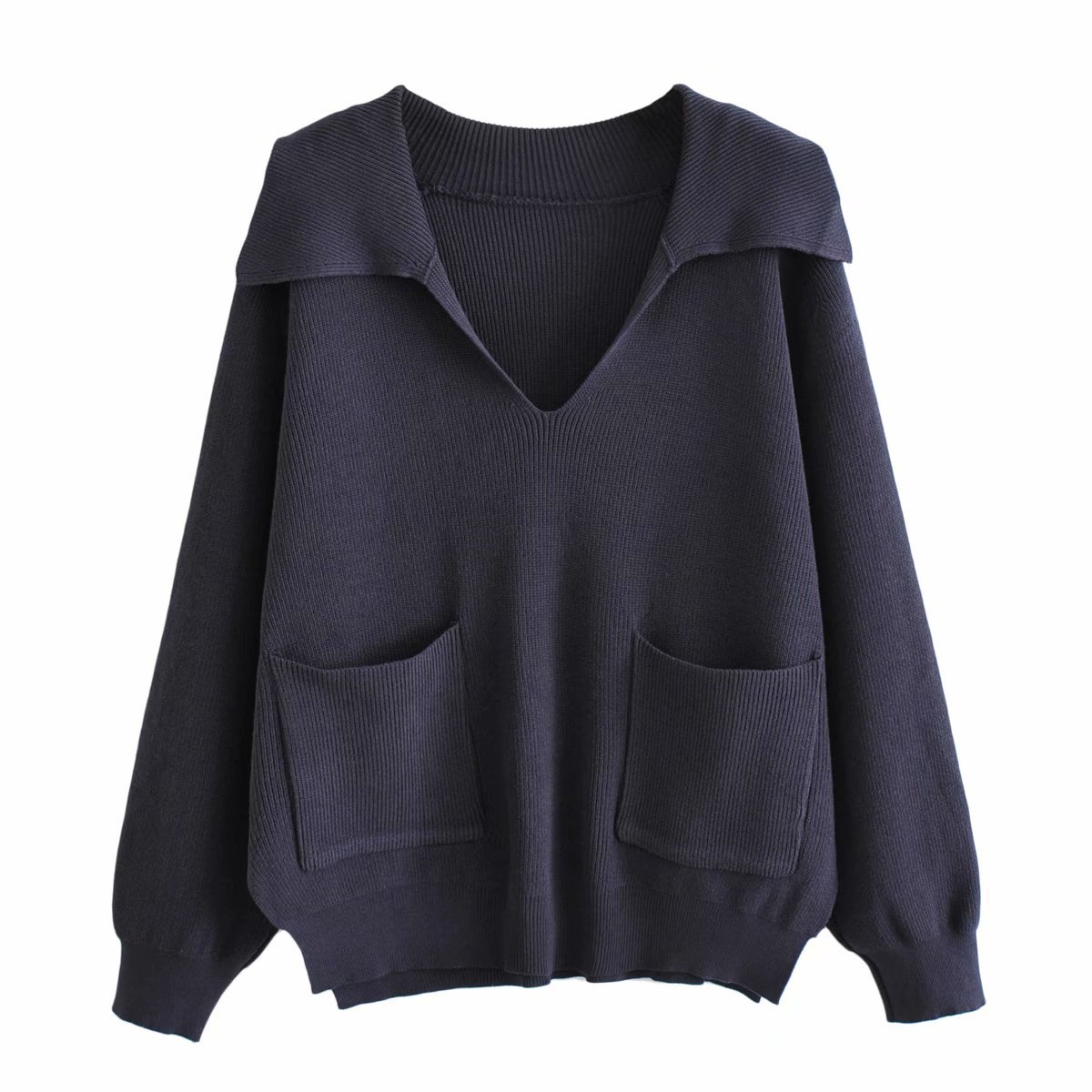 翻领毛衣口袋图片