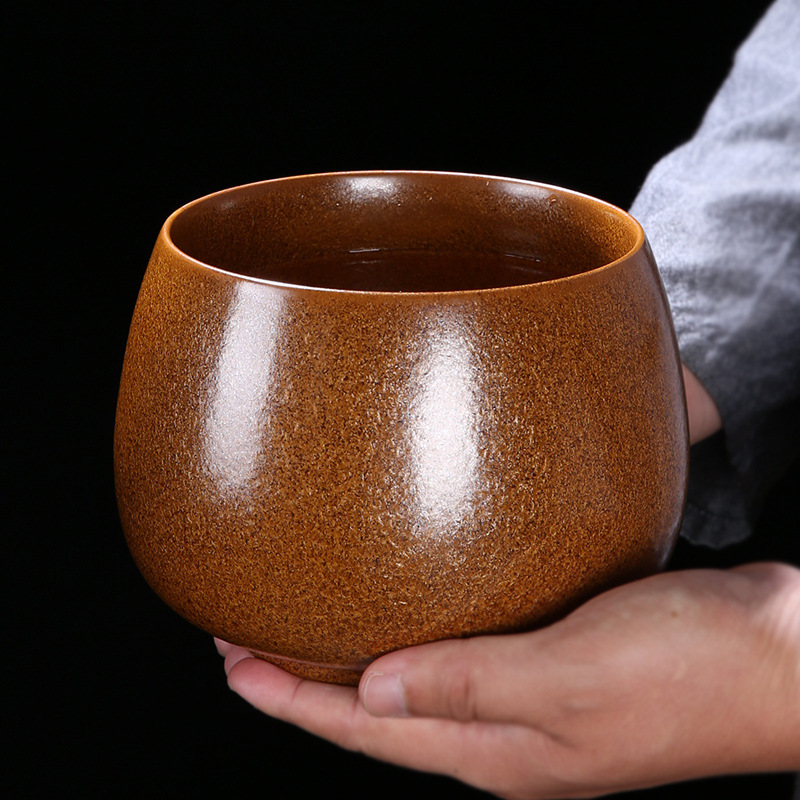 茶渣缸茶洗碗陶瓷大号烟灰缸茶室专用中式干泡水禅意废茶盂可logo