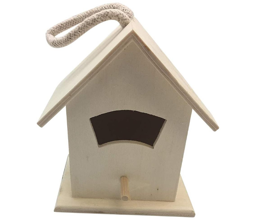 创意木质鸟窝实木制鸟屋 厂家现货供应diy木制套件小鸟窝摆件定制