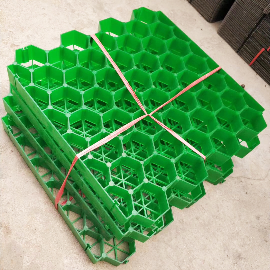 绿色消防通道植草格园林绿化停车位hdpe植草格5公分塑料植草格