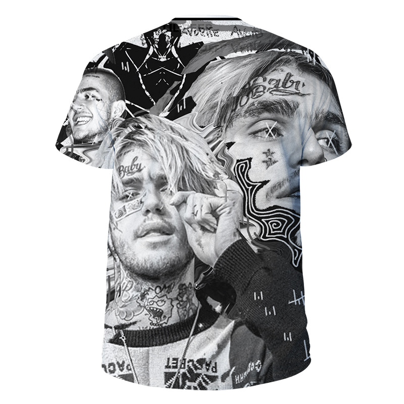2020新款lilpeep印花夏季休闲男士t恤3d数码印花潮流t恤短袖上衣