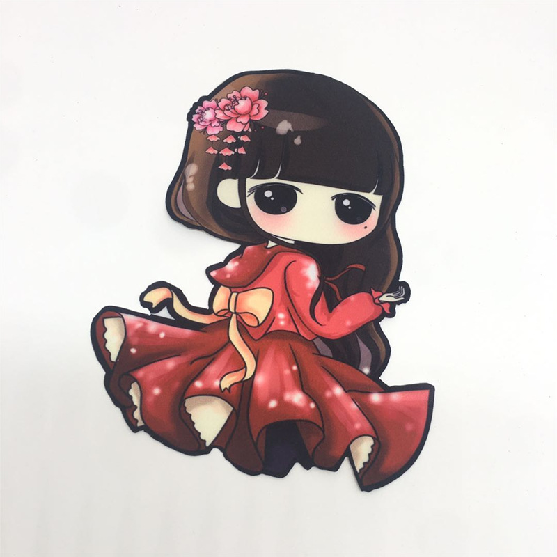 隆盛刺绣印花女孩卡通人物图案女装卫衣裤子装饰辅料需缝