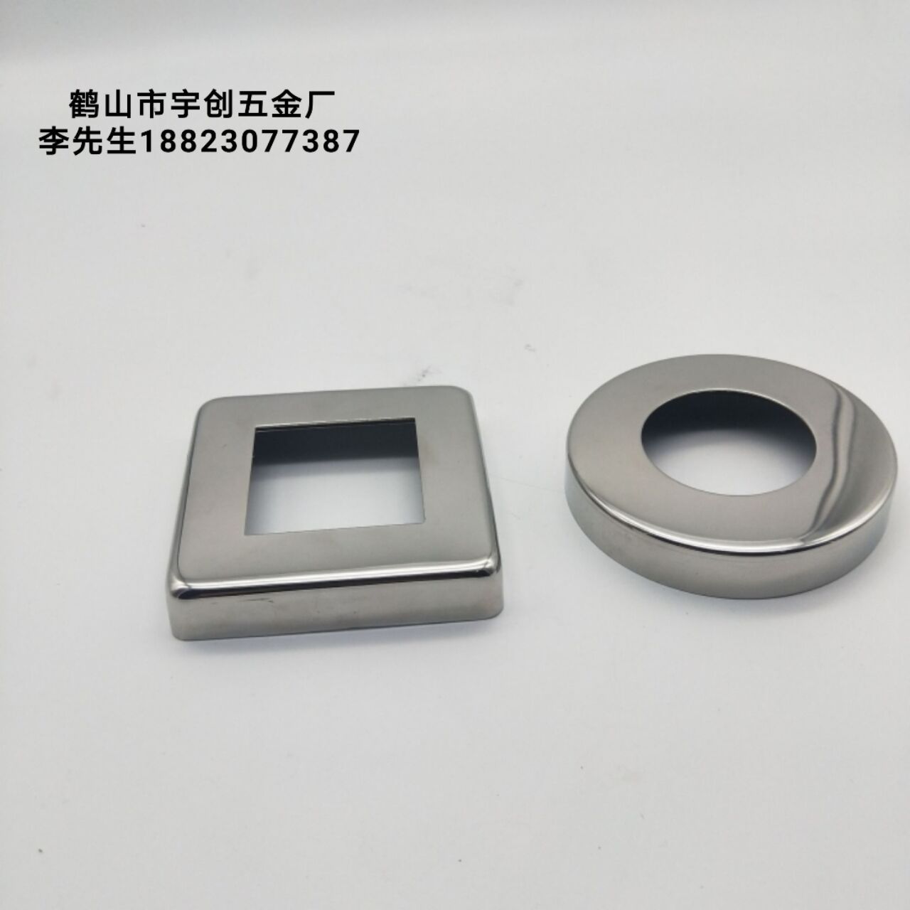 不锈钢楼梯配件装饰盖304 法兰51圆管栏杆盖遮丑盖 批发