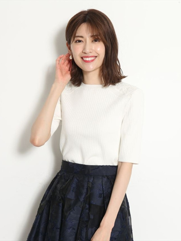 wzfs2067早秋日系三千金新品海报款可拆卸领子五分袖针织上衣毛衣