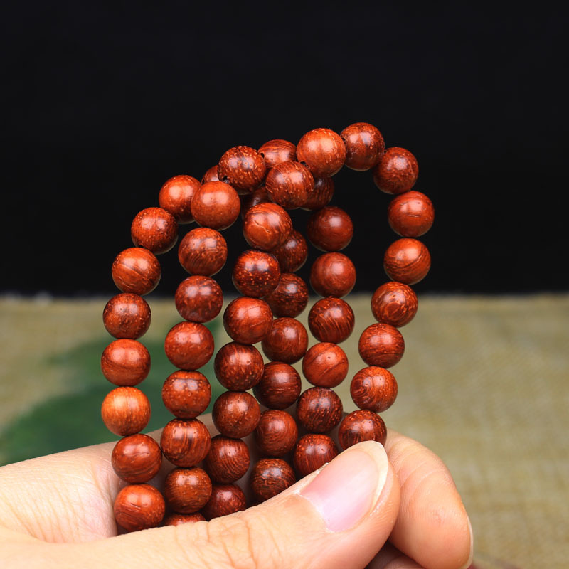 红花梨小叶红檀 红木佛珠手串 马达加斯加铁豆木 猫眼紫檀大批发