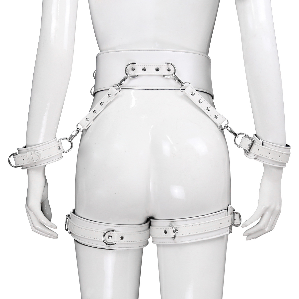 工厂店批发情趣用品皮革束缚束腰紧身衣手铐连铐玩具演出服饰道具