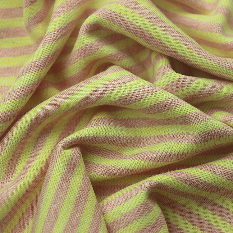 卫衣绒运动面料针织纬编色织彩条cvc法国法式大毛圈拉绒卫衣绒布