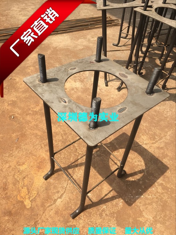 源头厂家定制4米监控立杆m16基础地笼m22螺栓钢筋笼m36地脚笼
