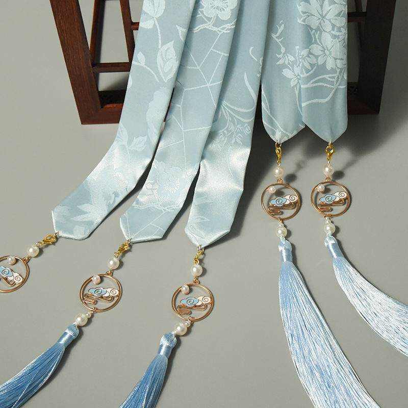 汉服发带流苏飘带束发头绳超仙少女古风发饰绑发丝带发绳古装头饰