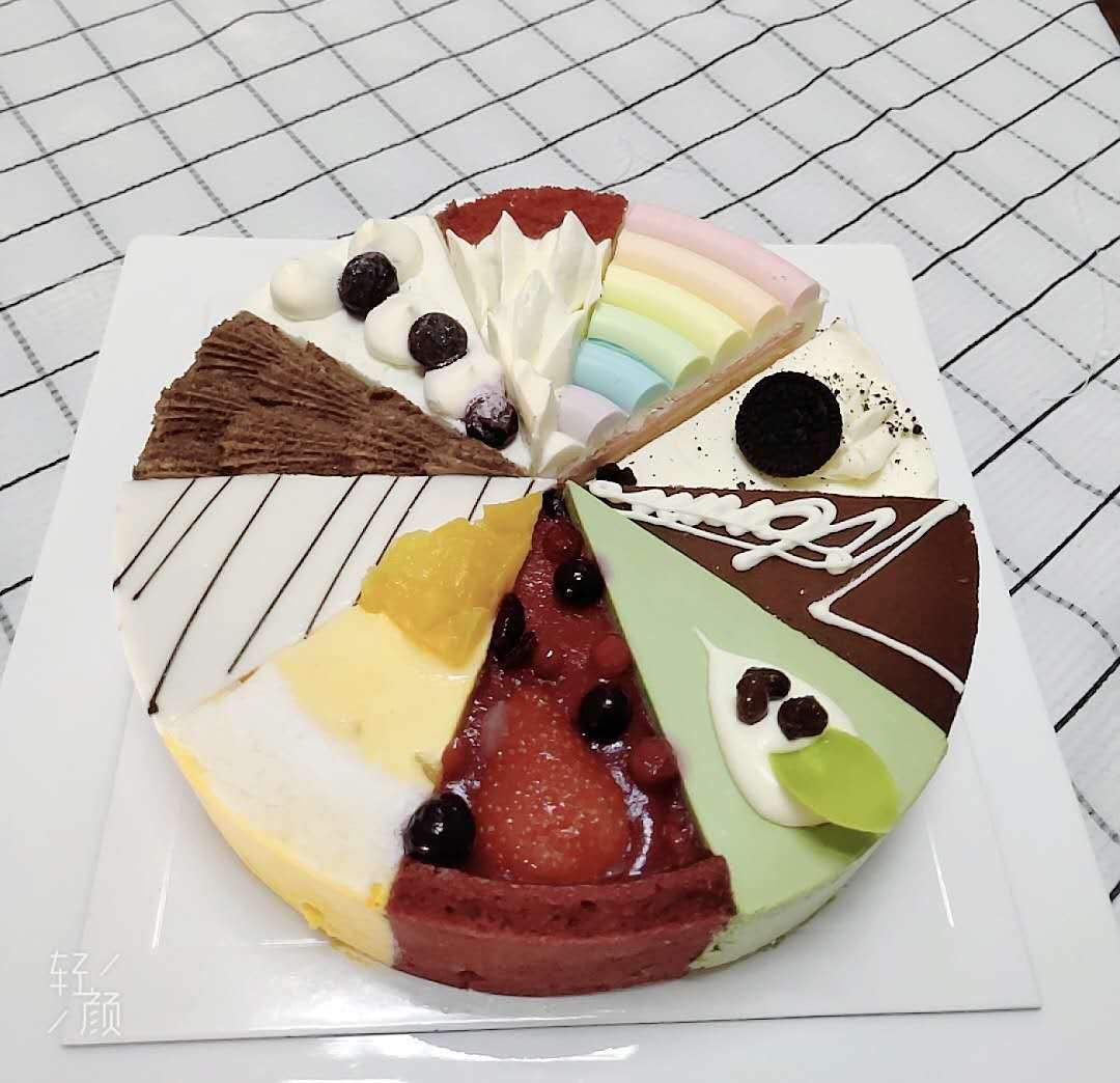 斓可十拼冷冻蛋糕 8寸生日礼物 慕斯自助餐西点下午茶歇甜品台