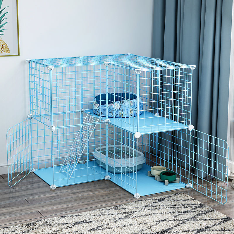 宠物双层铁丝网猫笼家用三层豪华猫别墅室内猫笼子四层猫舍围栏