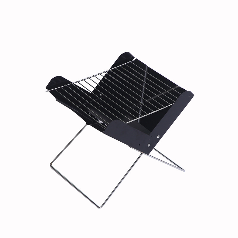 bbq简易户外烧烤炉小x型便携式木炭烧烤架低碳钢丝交叉可折叠烤炉